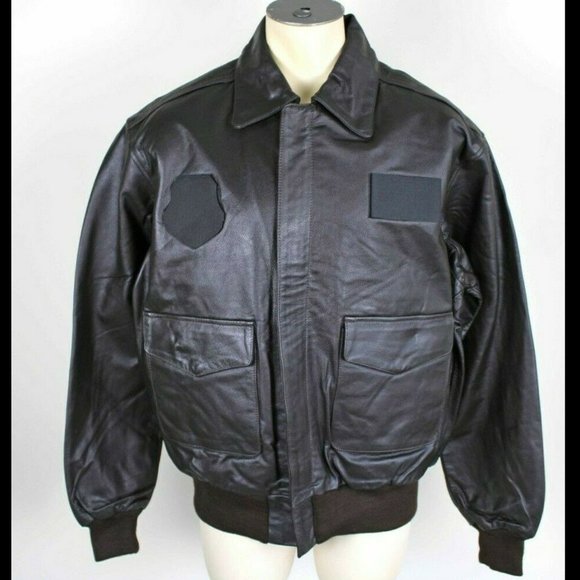 NWOT - American Leather Corp Type A-2 Brown Leather Motorcycle Bomber Jacket